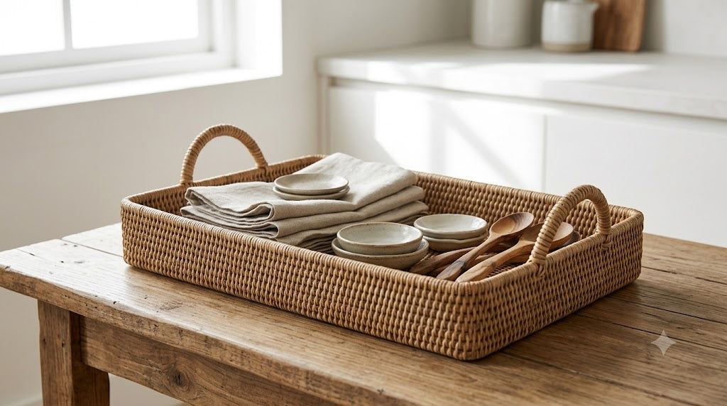 Rattan Storage Tray