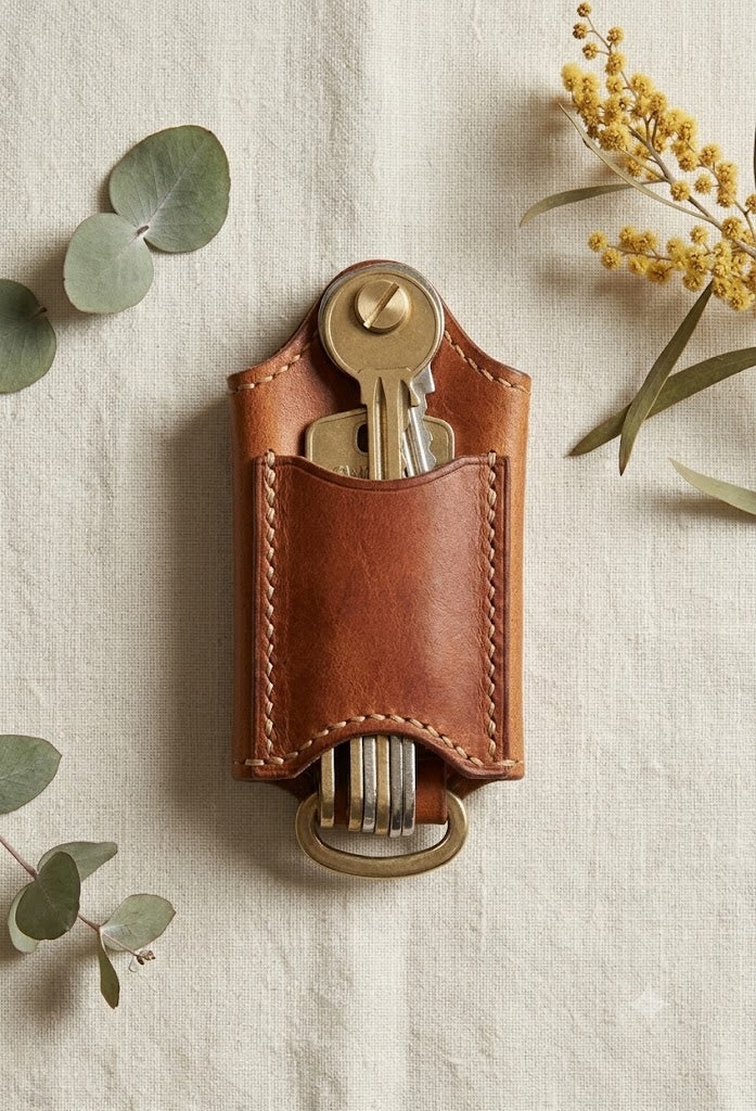 Stitched Leather Key Holder