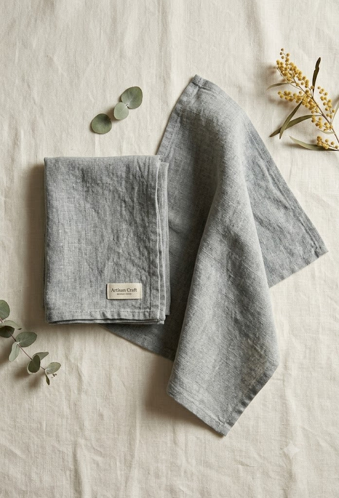 Stonewashed Linen Tea Towels (Set of 2)