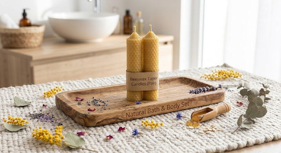 Beeswax Taper Candles (Pair)