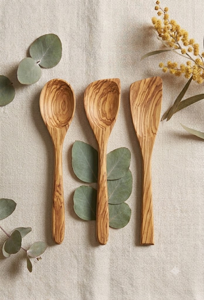 Olive Wood Cooking Spoon Set